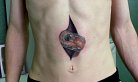 tatouage serpent ventre